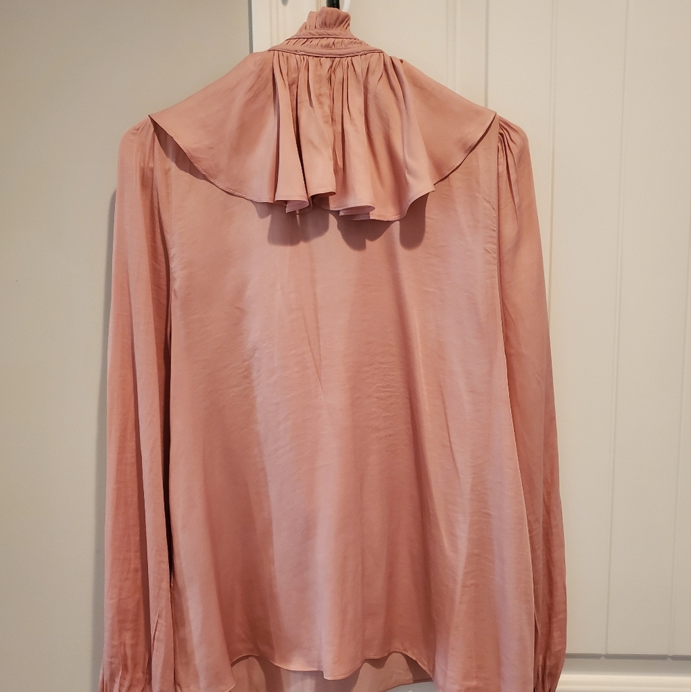 DO + BE Get In Touch Satin Ruffle Blouse - Picture 4 of 6